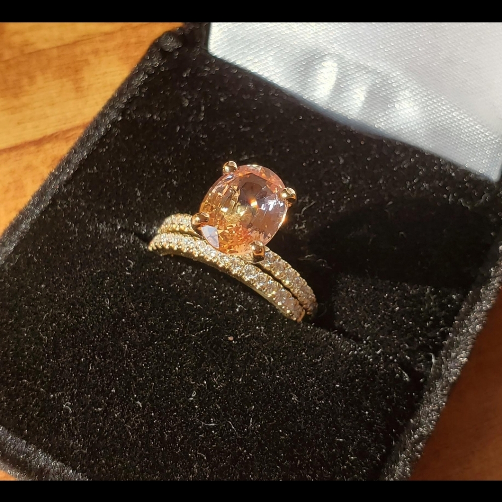 Padparadscha Sapphire Ring